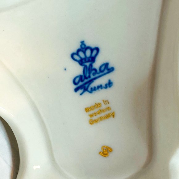 Vintage 1950s Single Porcelain Candle Holder Alba Kunst Dresden Roses - Picture 5 of 6